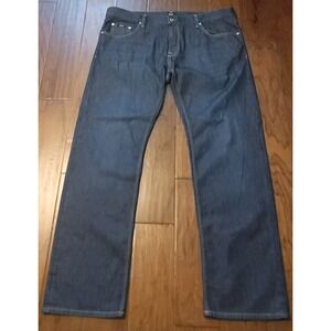 HUGO BOSS MAINE Men's Blue Stretch Regular Fit Wide Leg Jeans Size 40x32